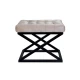 Atelier del Sofa Tabure 50x42x40cm, Crno-Krem