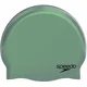 Speedo plain moulded silicone swimming cap green