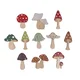 Rayher. Leseni okraski Gobice 3,2-4,5 cm 11 kos