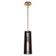 Quintiesse QN-LINARA-P-BK - Luster na štapu LINARA 1xE27/60W/230V crna/zlatna