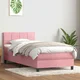 vidaXL vidaXL Box spring postelja z vzmetnico roza 80x220 cm žamet, (21790844)