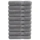 shumee Premium brisače za savno 10 kosov siva 80x200 cm 600 gsm bombaž