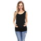 Top za nosečnice brez rokavov - črn - L/XL