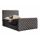 Boxspring krevet Baltimore 186 Boxspring, Bračni, Siva, 160x200, Tkanina, Basi a doghePodnice za krevet, 166x227x123cm