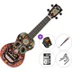 Mahalo MA1SK BK SET 2 Skull Black Soprano ukulele
