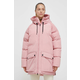 Pernata jakna Peak Performance za žene, boja: ružičasta, za zimu