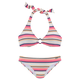VENICE BEACH Bikini modra / svetlo roza / črna / bela