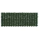 Vidaxl Ograja za balkon z listi Temno zelena 200 x 75 cm