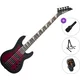 Jackson JS Series Concert Bass JS3VQ AH Standard SET Transparent Red Burst 5 strunska bas kitara