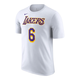 NIKE LOS ANGELES LAKERS NBA #6 LEBRON JAMES TEE WHITE