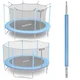 Neo-Sport Spodnja palica za trampolin z zunanjo in notranjo mrežo 8-15 ft modra Neo-Sport