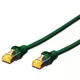 Digitus LAN (RJ45) Mreža Priključni kabel CAT 6A S/FTP 5 m Zelena Bez halogena, Upleteni parovi, sa zaštitom za nosić, Vatrostalan Digit