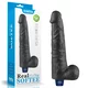 LoveToy Real Softee Rechargeable Vibrating Dildo 10.5 Black