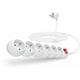 CONNECT IT Extension 230V, 6 sockets + switch, 5m, white