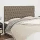 Uzglavlje boje taupe 200x7x118/128 cm tkanina