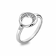 Hot Diamonds Eleganten srebrn prstan z diamantom in topazom Celestial DR232 (Obseg 50 mm)