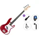 PSD Guitars PCB-100 Standard SET Red Električna bas kitara