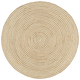 vidaXL Preproga iz jute bel spiralni potisk ročno izdelana 120 cm