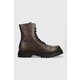 Kožne cipele Tommy Jeans TJM CASUAL BOOT za muškarce, boja: smeđa, EM0EM01244