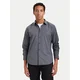 Calvin Klein Srajca Gingham LV04LH100G Mornarsko modra Slim Fit