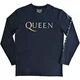 Queen Rainbow Crest (Back & Sleeve Print) Denim Blue XL Majica