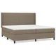 vidaXL vidaXL Box spring postelja z vzmetnico taupe 200x200 cm blago, (20895870)