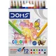 DOMS N80422 Komplet barvnih svinčnikov 12 pcs + Sharpener