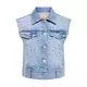ONLY Brezrokavnik ONLONUR moder denim / biserno bela