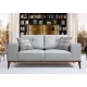 Atelier del Sofa Dvosed na razvlačenje Montana 91x85x184cm Sivi