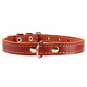 Usnjena pasja ovratnica - 24-32 cm, 12 mm - rjava
