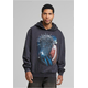 Thorned Mask Oversize Hoody Black with Acid Wash