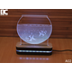 Black Cut 3D Lampa Akvarijum, Hladno bela