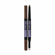 Maybelline Express Brow Satin Duo svinčnik za obrvi 2v1 0.71 g Odtenek medium brown