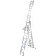 Aluminijasta lestev Krause 123350, 3x12 stopnic