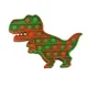 Push Poppers Dinozaver - zelena-oranžna