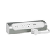 Legrand 049406 - Podaljšek 3Z Tip E + USB-A + USB-C 1m srebrna/bela