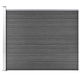 vidaXL Ograjni panel WPC 175×146 cm črn