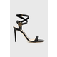 Kožne sandale Elisabetta Franchi boja: crna, SA01L31E2