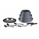 Tefal Ingenio Natural Force set posuđa, 14-dijelni, sivo-crni (L3969372)