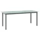 Vrtni stol svjetlosivi 190 x 90 x 74 cm od aluminija i stakla