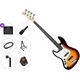 PSD Guitars JZB-100L Premium SET Sunburst Električna bas kitara