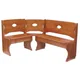 CASARREDO Kotna jedilna klop RN-103 iz masivnega borovega lesa, 150 x 110 cm, dekor hrast