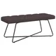 Vidaxl Klop s gumbnim oblazinjenjem Temno rjava 110 x 40 x 46 cm Blago