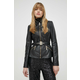 Kožna jakna Blugirl Blumarine za žene, boja: crna, za prijelazno razdoblje