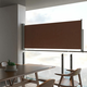 vidaXL Zložljiva stranska tenda za teraso 100x300 cm rjava