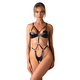 Obsessive Dame Controle Crotchless Teddy Black S/M/L