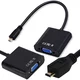 Adapter Micro HDMI na VGA + 3,5 mm avdio priključek, pretvornik zvoka in slike