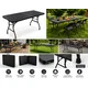 Alberg - Sklopivi sto 180x74x74 cm sa metalnom konstrukcijom u crnoj boji ( AL-ST180-BK )