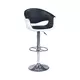 Barska stolica 115x60 cm bela/crna/hrom