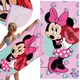 Disney Miška Minnie Roza, HITRO SUŠEČA brisača za plažo, kopalna brisača, 100% BOMBAŽ 70x140 cm OEKO-TEX